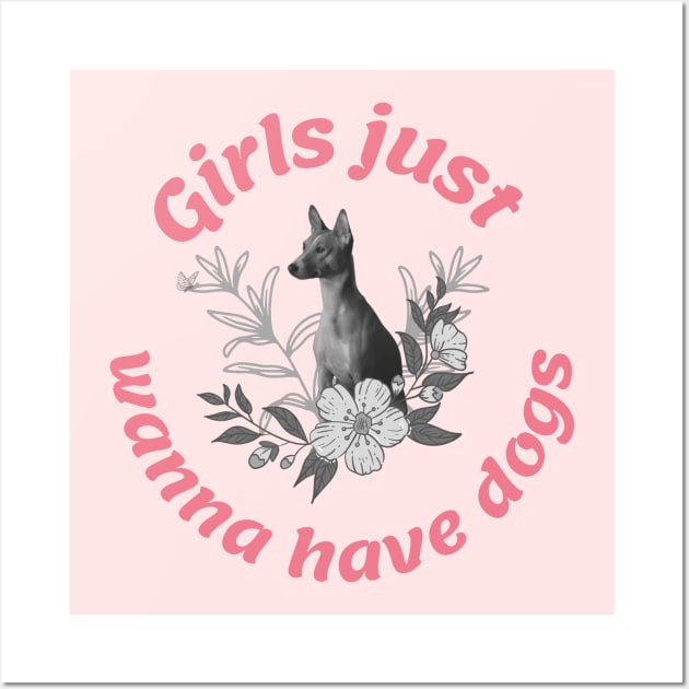 Girls just wanna have dogs Wall Art by Nice Surprise